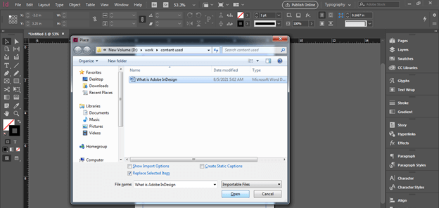 InDesign word count output 6