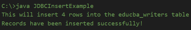 JDBC Insert 3