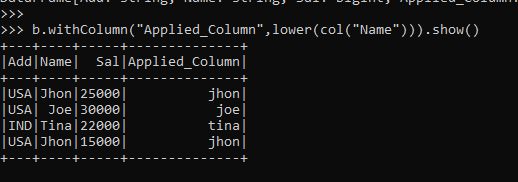 PySpark apply function to column output 3