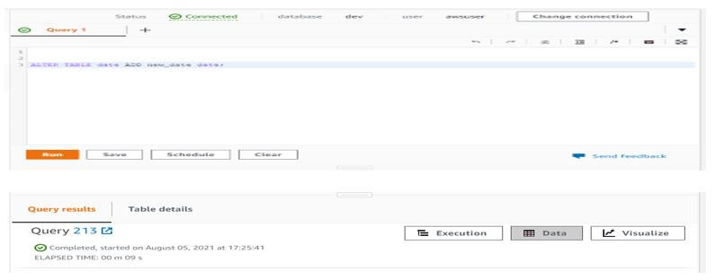 Redshift add column 1