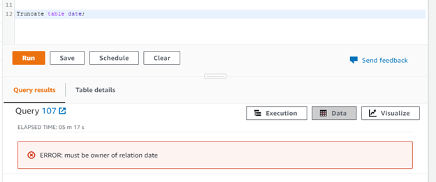 Redshift truncate output 1