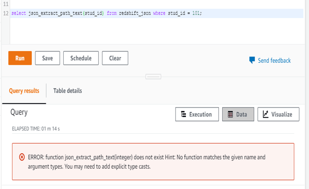 redshift JSON 2