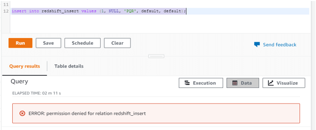 redshift insert into 2