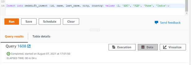 redshift insert into 5