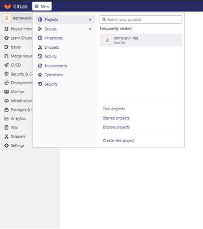 Gitlab pull request output 1