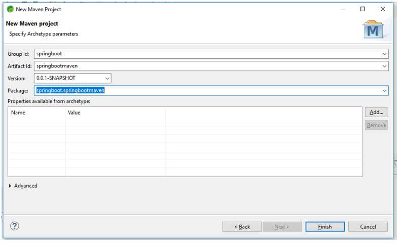 archetype we need to specify the tags