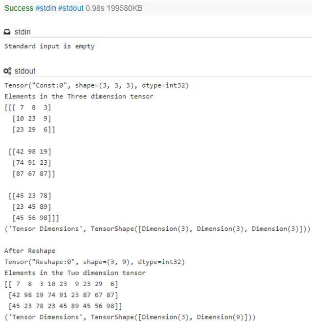 into two dimension tensor