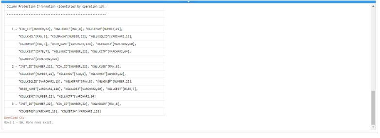 dbms_xplan.display_cursor 10