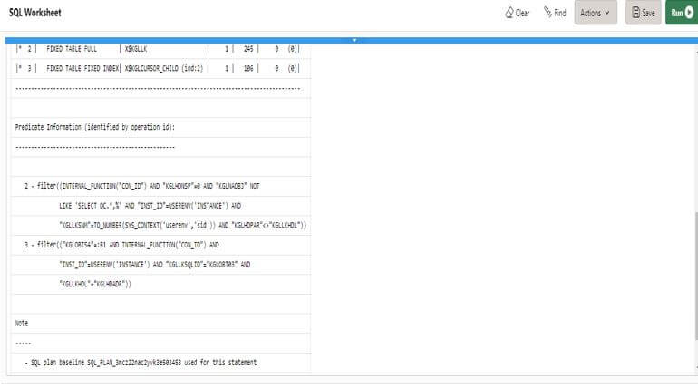 dbms_xplan.display_cursor 7