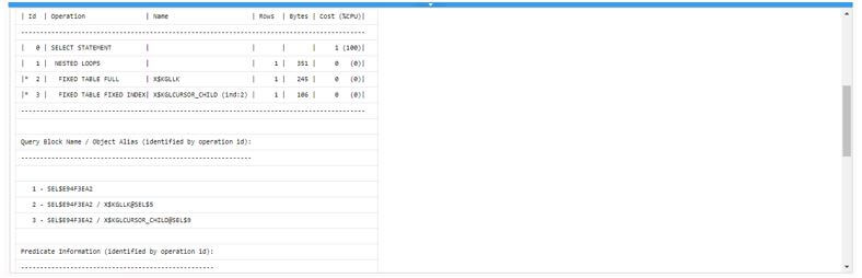 dbms_xplan.display_cursor 9