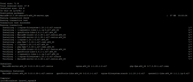 laravel nginx output 5.2