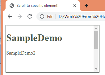 jquery scroll to element output 1