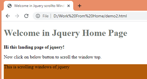 jquery scroll to element output 2
