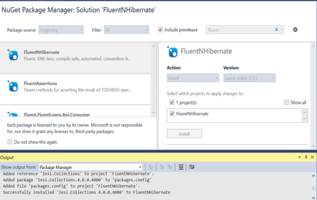 nhibernate in C# output 2