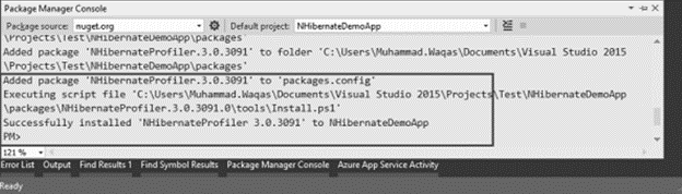 nhibernate profiler output 1