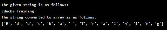 python String to array Example 1