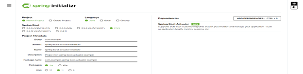 spring boot actuator endpoints output 1
