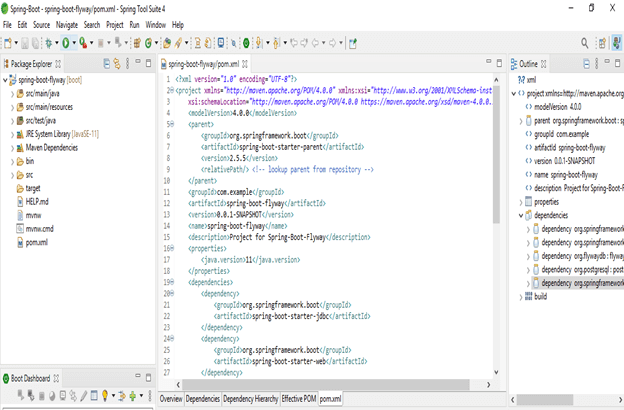 spring boot flyway output 5