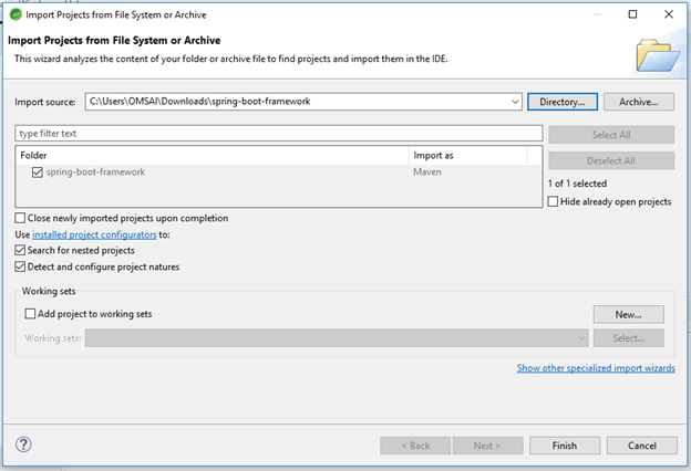 spring boot framework output 2