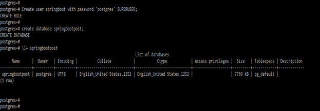 spring boot postgresql output 4