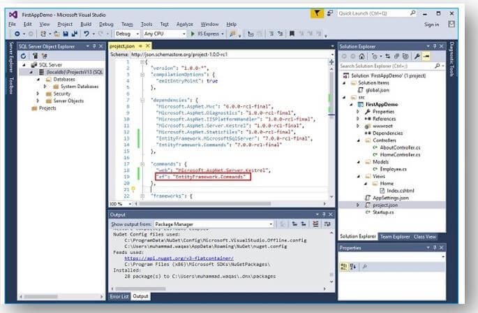ASP.NET Core Entity Framework 7