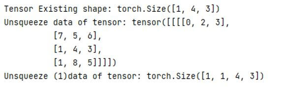 PyTorch unsqueeze 1