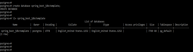 spring boot jdbctemplate example output 1