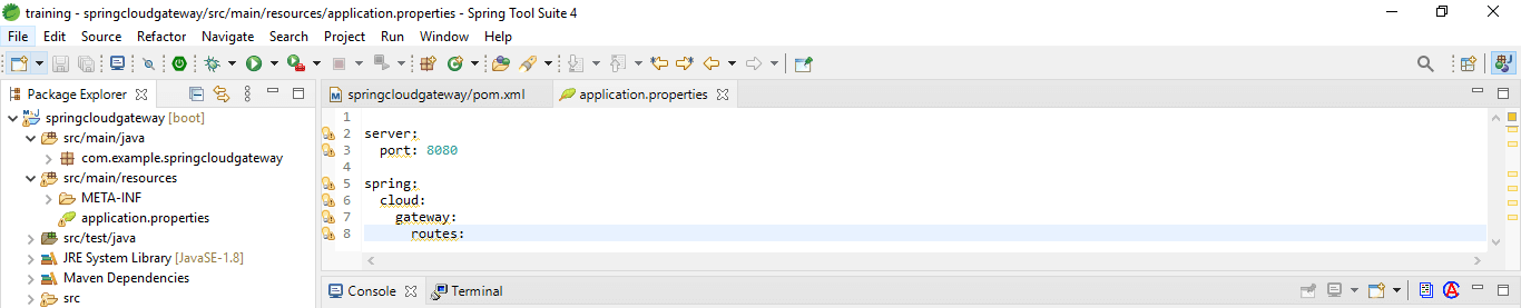 Configure application.yml file output 7