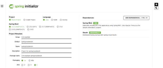 Spring Cloud Sleuth - template