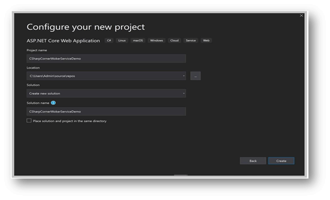 ASP.NET Core Hosted Service output 2