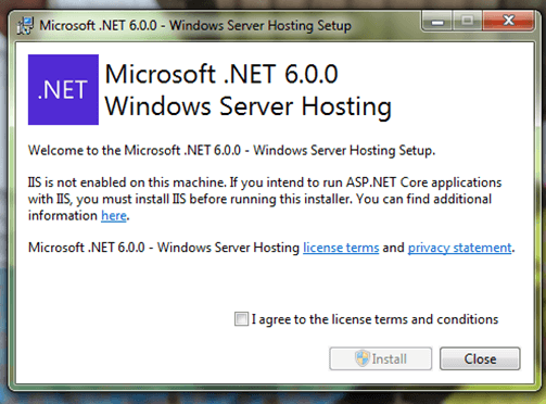 ASP.NET Core Module output 4.1