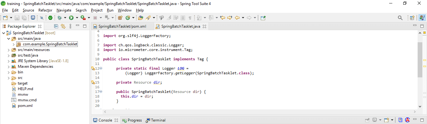 Creating Spring Batch Tasklet