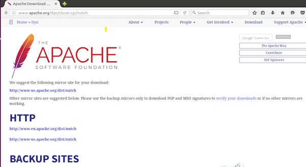 Nutch Apache output 1