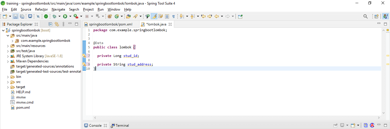 Spring Boot Lombok Example 1