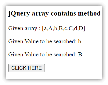 jQuery array contains output 2