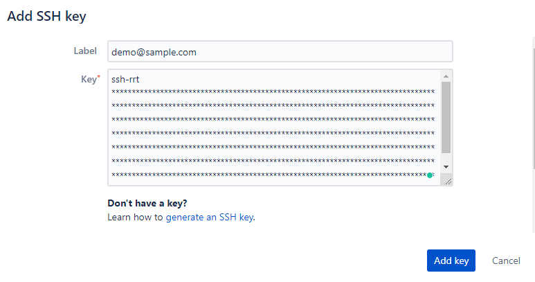 Bitbucket Add SSH Output 4
