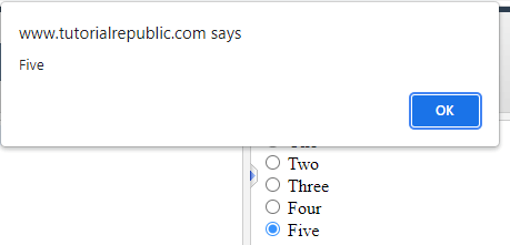 jQuery Radio Value output 2