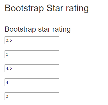 jQuery Star Rating output 1