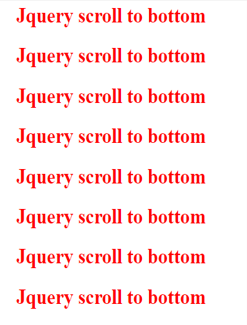jQuery scroll to bottom of div output 2