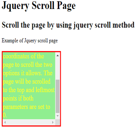 jQuery scroll page 2