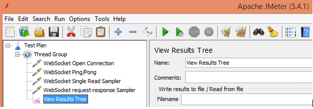 WebSocket request-response Sampler