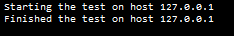 Starting the test on host