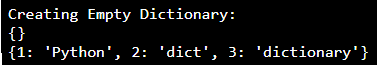 Creating Python 3 Dictionary 2
