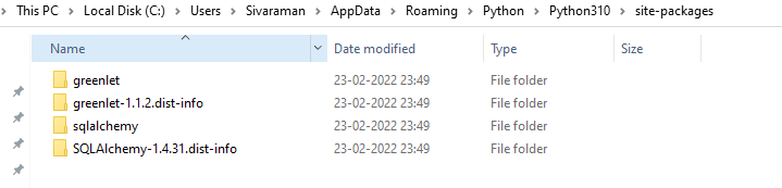 Create sqlalchemy orm 4