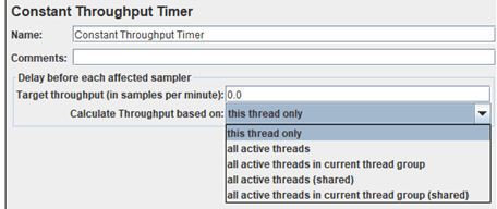 JMeter Constant Throughput Timer output 1