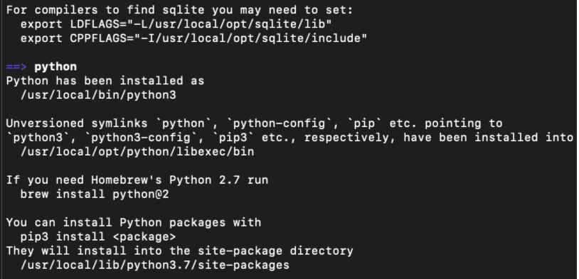 Python 3 Install output 6