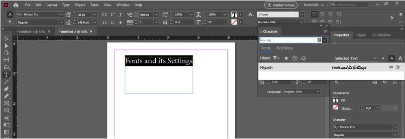Add InDesign Fonts 6
