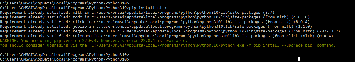 NLTK Tokenize Code 1