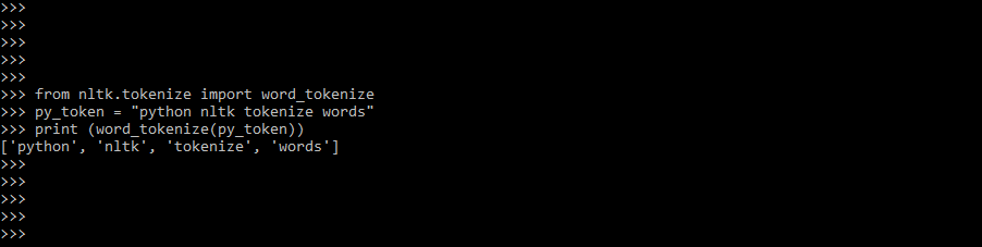 NLTK Tokenize words