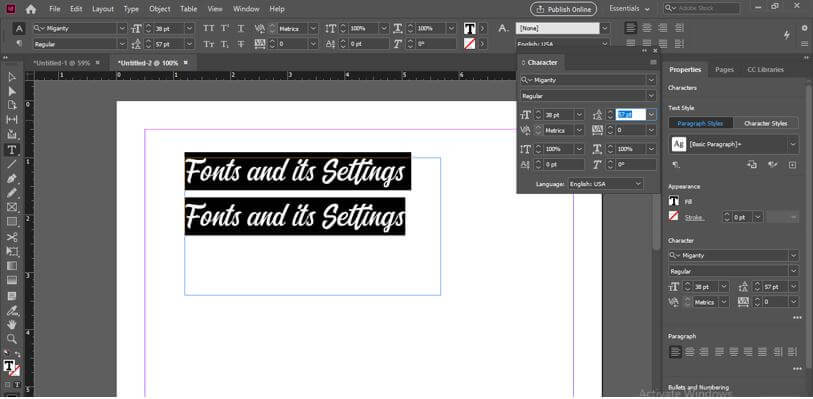 New Add InDesign Fonts 2